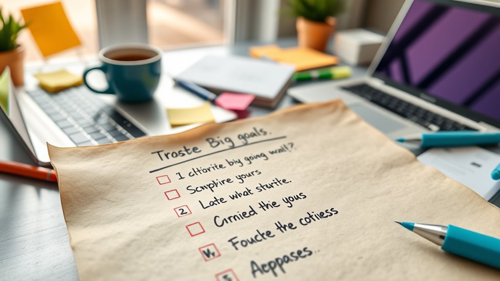 break goals into steps