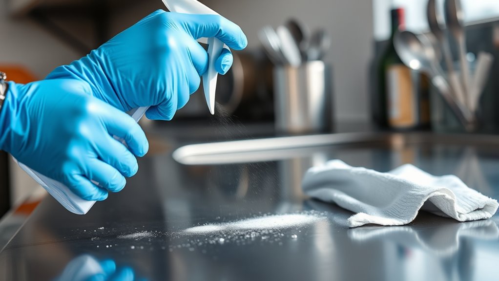 consistent thorough surface sanitation