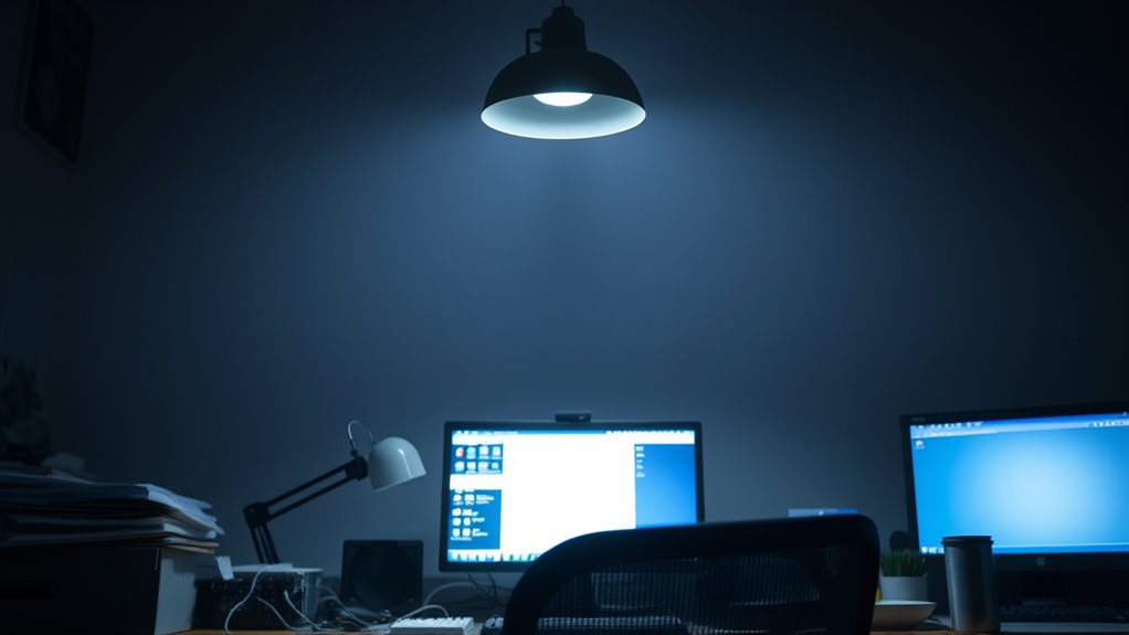 improper task lighting placement