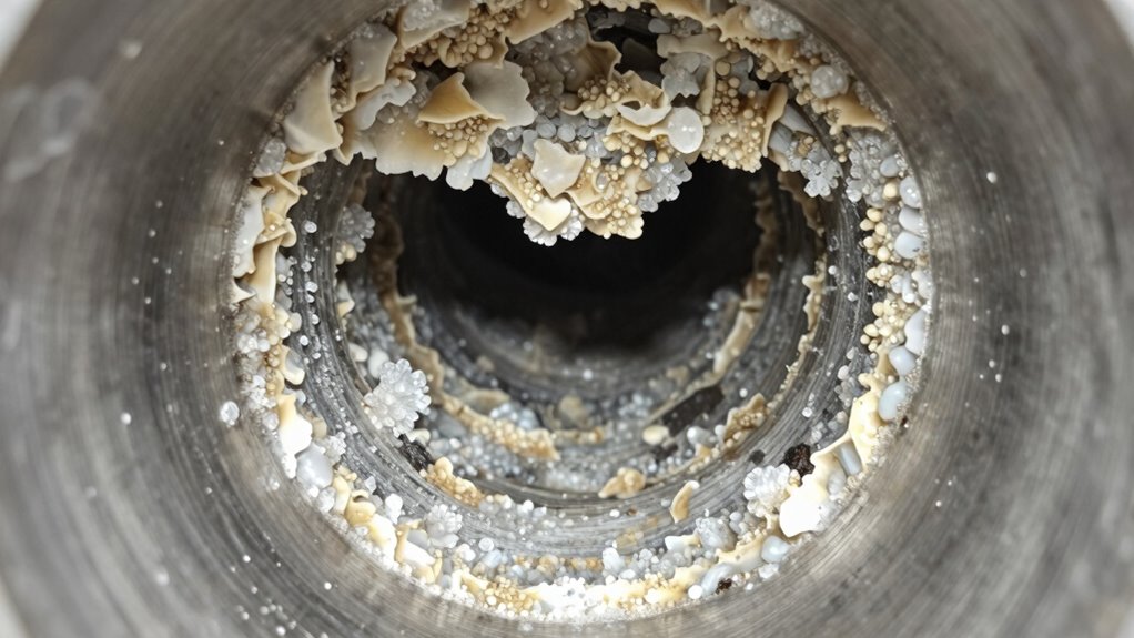 internal pipe scale accumulation