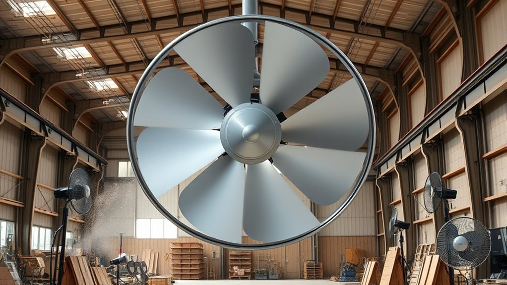 larger fans provide efficient airflow