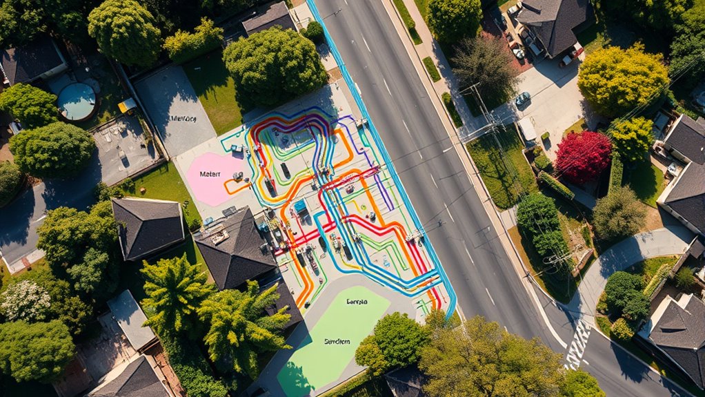 mark utility connection locations