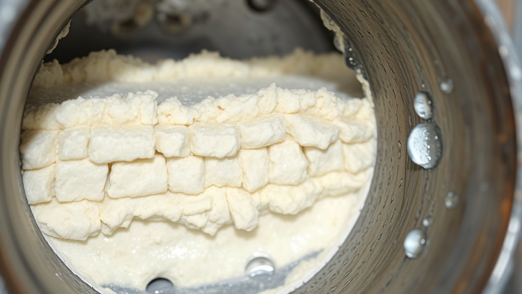 mineral buildup in aging pipes