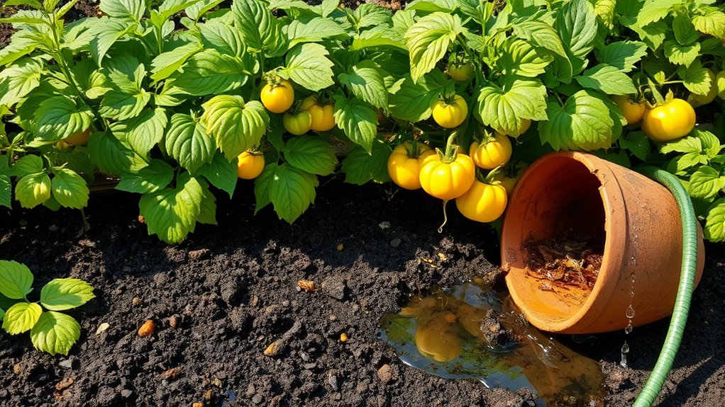 overwatering causes plant damage