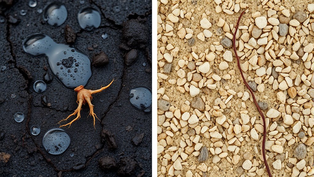 soil types affect water retention