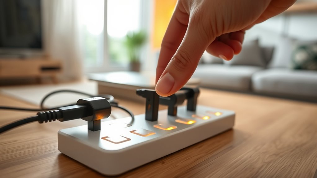 unplug power strips schedule