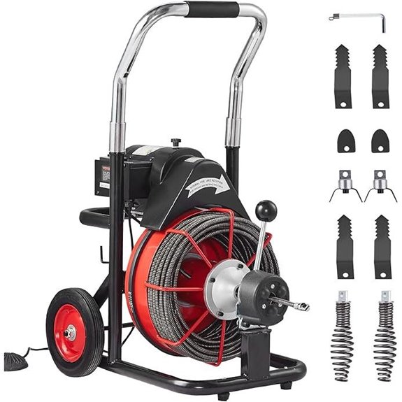 VEVOR 100FT Drain Cleaner Machine with Foot Switch