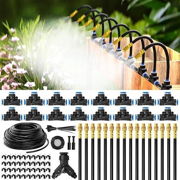 MIXC 100Ft Drip Irrigation Kit with Nozzles
