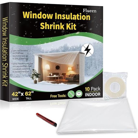 Window Insulation Kit for Draft Blocking (10-Pack)
