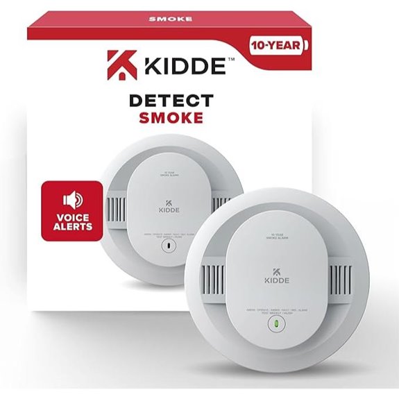 Kidde 10-Year Battery Smoke Detector with Voice Alerts