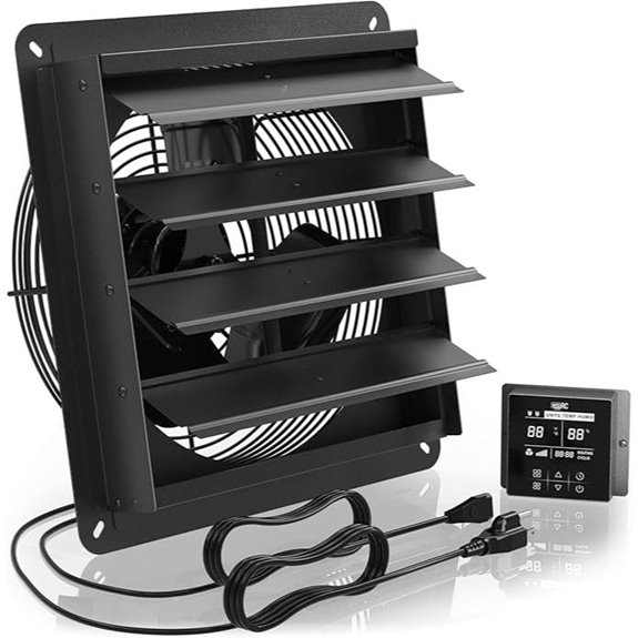 12-Inch Shutter Exhaust Fan with Humidity Control