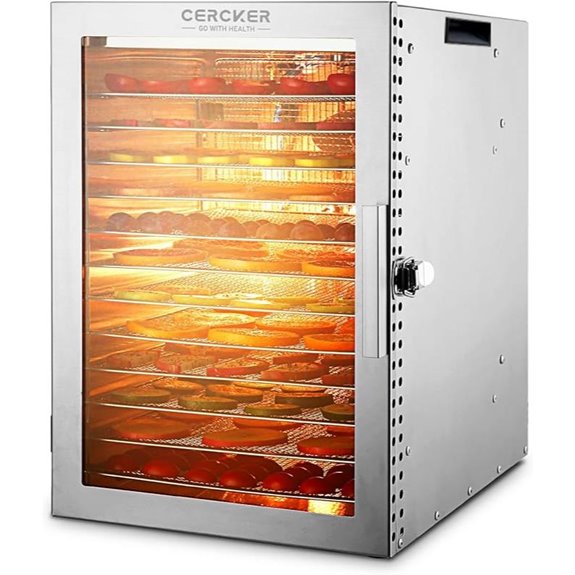 Food Dehydrator with 12 Trays and 800W Capacity
