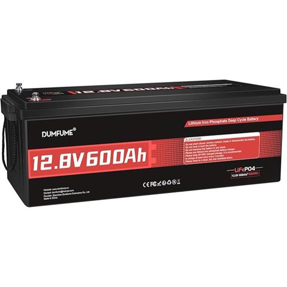 12V 600Ah LiFePO4 Battery with BMS and High Capacity