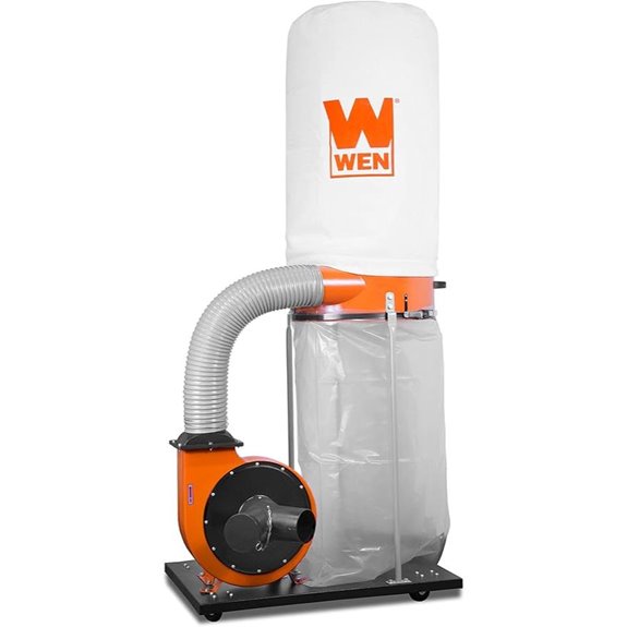 WEN DC1300 1300 CFM Dust Collector with Mobile Base