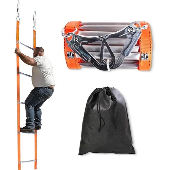 13 Ft Fire Escape Ladder with Heavy Hooks