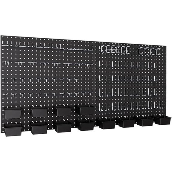 INCLY 158PCS Metal Pegboard Wall Organizer Kit