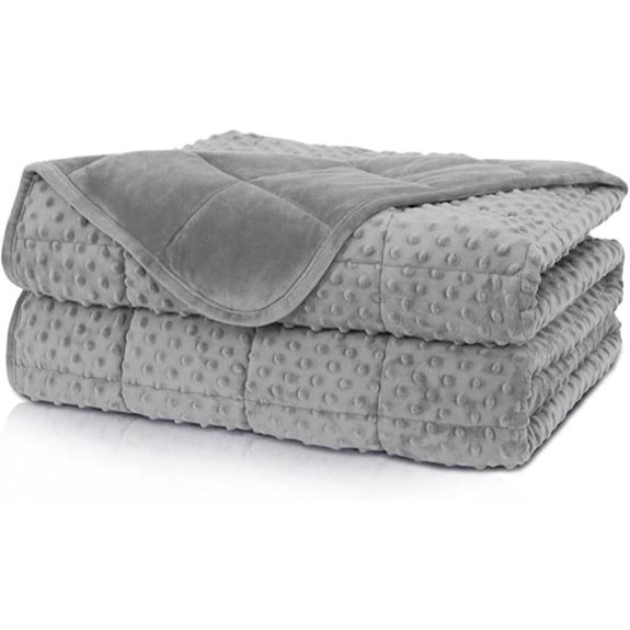 Weighted Queen Blanket 15lbs Breathable Soft Minky