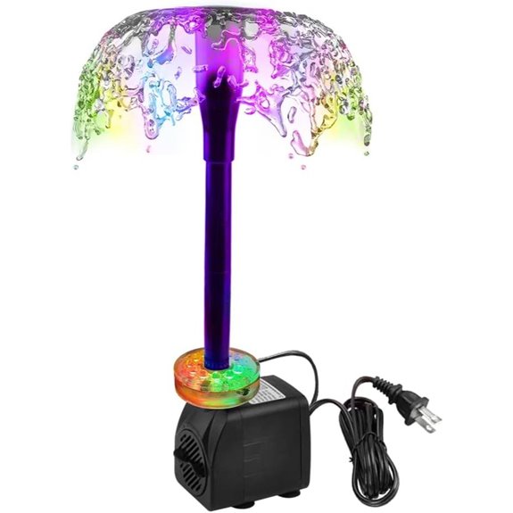 DOMICA 15W Submersible Fountain Pump with LED Light