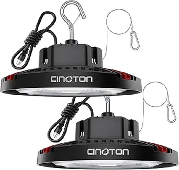 CINOTON 160W UFO LED High Bay Lights (2 Pack)