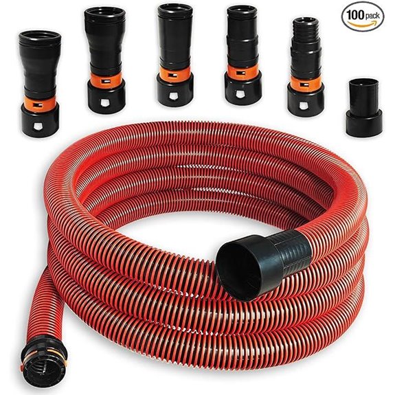 16ft Shop Vac Hose with Adapters for Power Tools