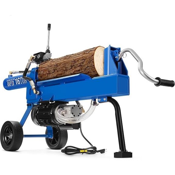 Portable 16 Ton Electric Log Splitter with Hydraulic Pump