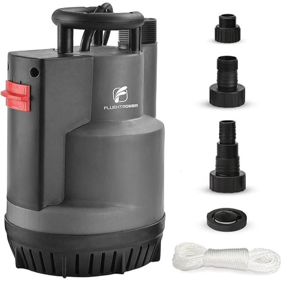 FluentPower 1/2HP Submersible Sump Pump with Float Switch