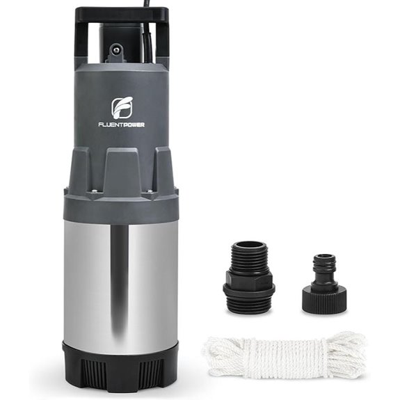 FluentPower 1.5HP Deep Well Submersible Water Pump