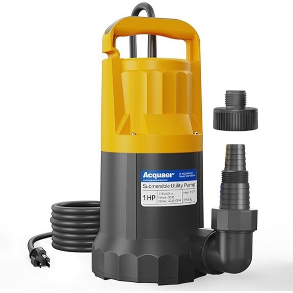Acquaer 1HP Submersible Water Pump for Various Uses