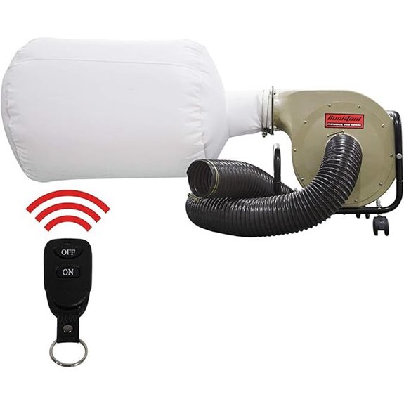 BuckTool 1HP Wall-Mount Dust Collector with Remote