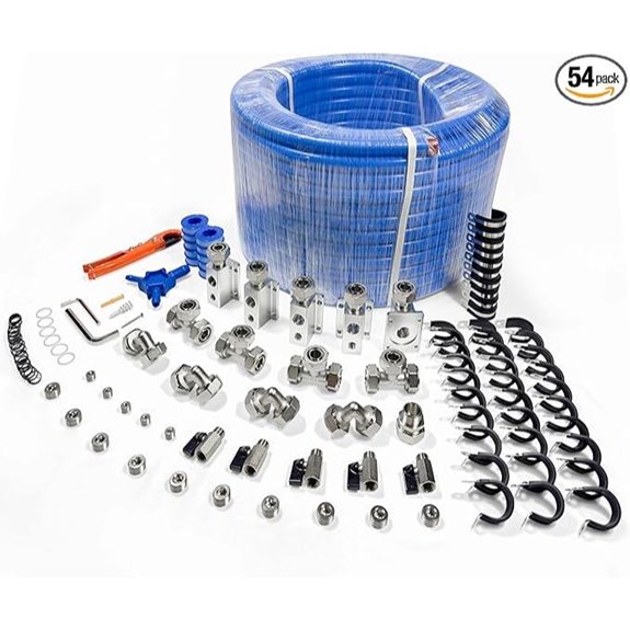 Compressed Air Piping System with 200ft HDPE Tubing