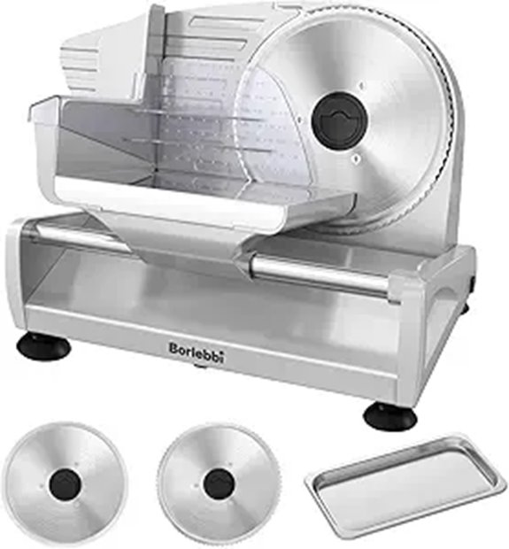 Meat Slicer 200W Adjustable Stainless Steel Blades
