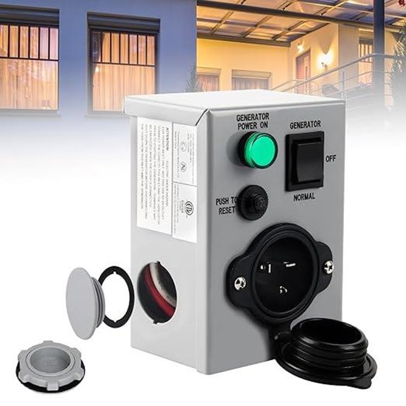 20 Amp Generator Transfer Switch with Power Inlet