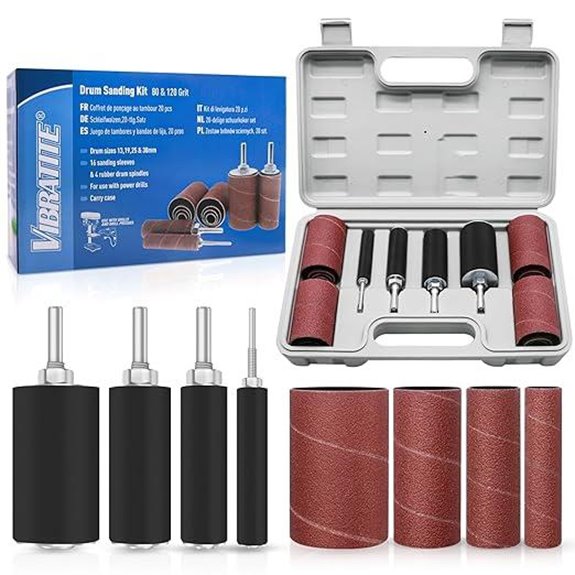 VIBRATITE 20-Piece Sanding Drum Kit with Case