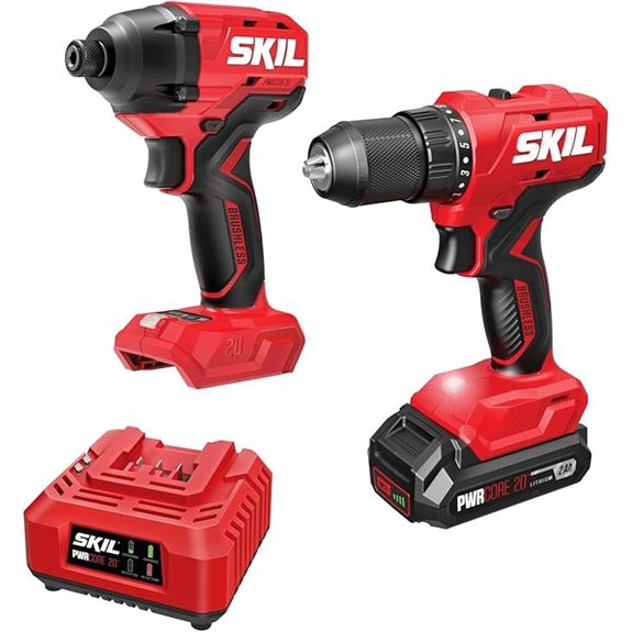 SKIL PWRCORE 20V Brushless Drill & Impact Kit