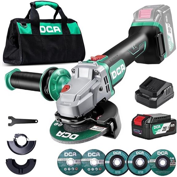 DCA 20V Cordless Angle Grinder with 6 Discs