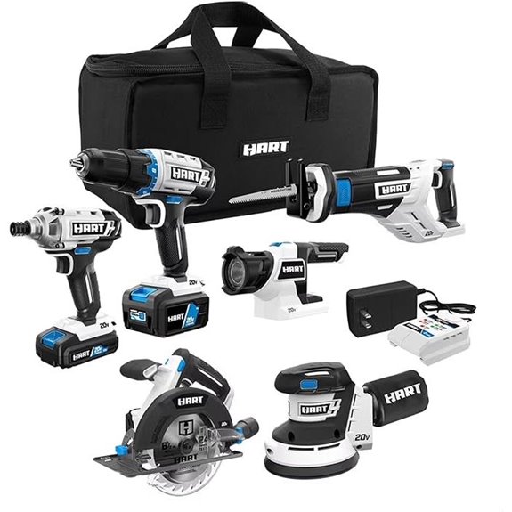 HART 20V Cordless 6-Tool Combo Kit