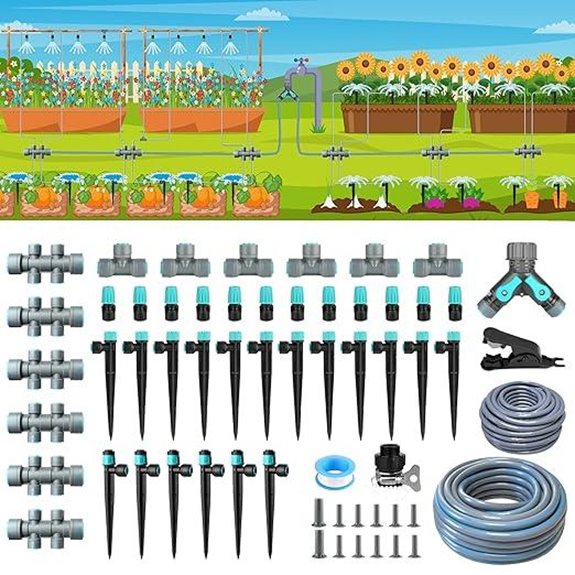 230FT Drip Irrigation System Kit with Nozzles