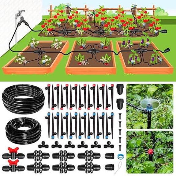 240FT Drip Irrigation System Kit with Accessories