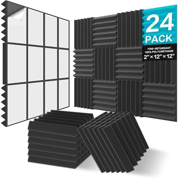 JBER 24 Pack Acoustic Foam Panels for Walls