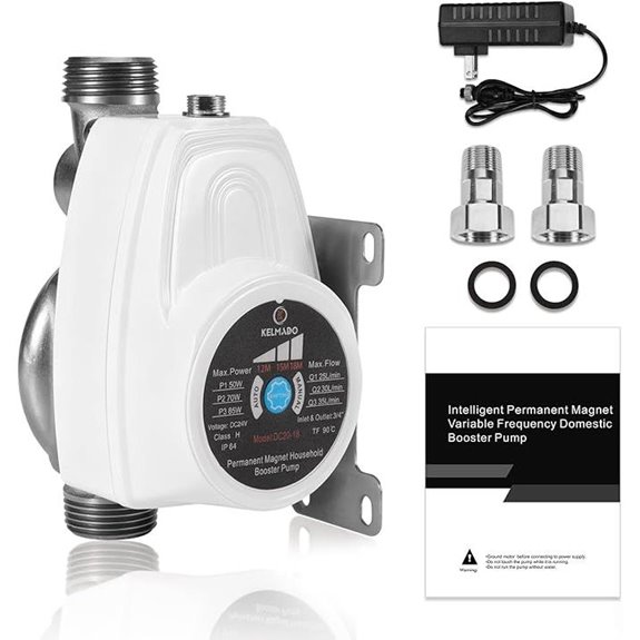 Smart Water Pressure Booster Pump (24V 26 PSI 555 GPH)