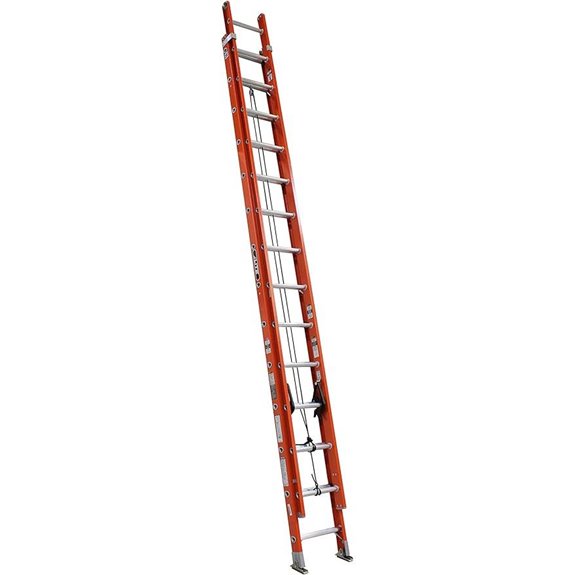 LITE 28-ft Fiberglass Extension Ladder 300 lb Capacity