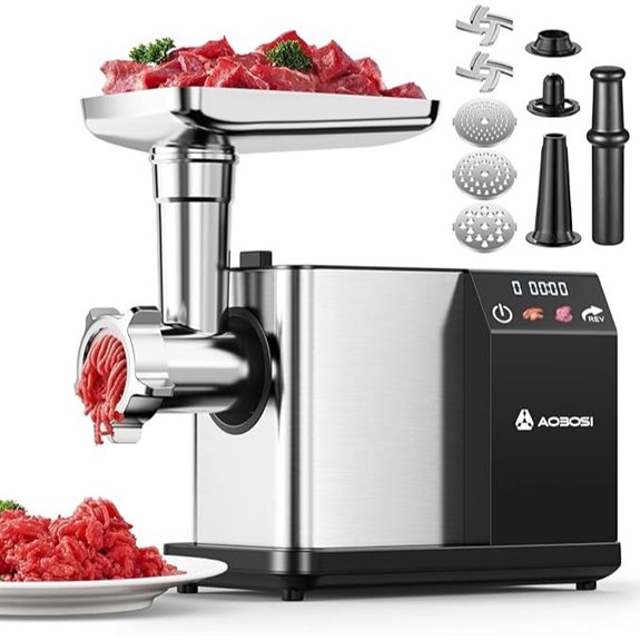AAOBOSI 3000W Electric Meat Grinder with Touch Screen
