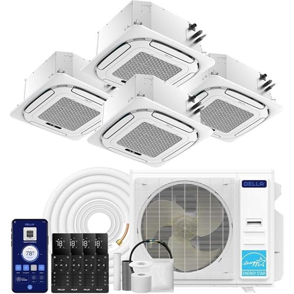 Della 35,000 BTU Ceiling Cassette Mini Split AC