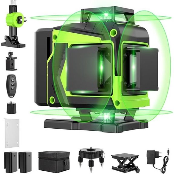 16 Line Laser Level 360° with Remote and Batteries