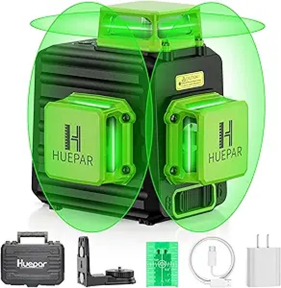 HUEPAR 360° Laser Level with Magnetic Bracket