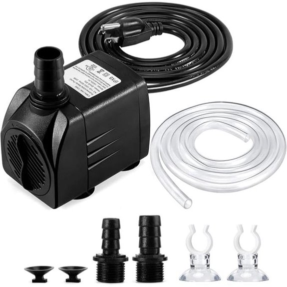 CWKJ 400GPH Submersible Fountain Pump with Nozzles