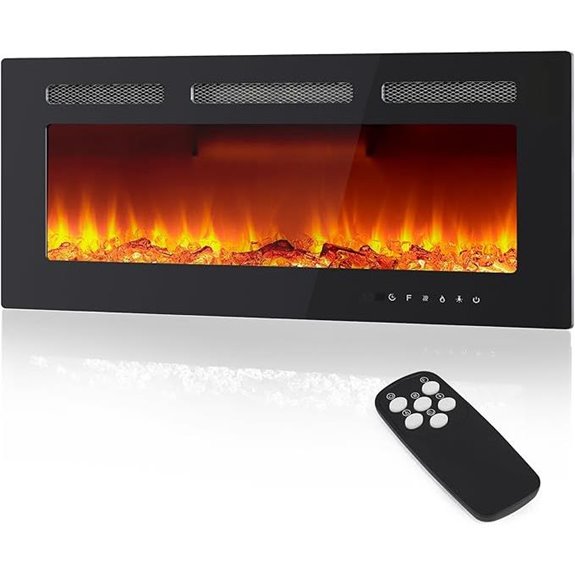 40 Recessed Electric Fireplace Insert with Remote