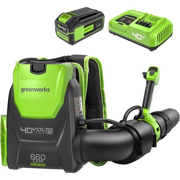 Greenworks 40V Backpack Leaf Blower with Battery & Charger