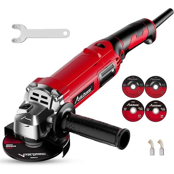 AVID POWER 4.5-Inch 8.0A Angle Grinder with Wheels