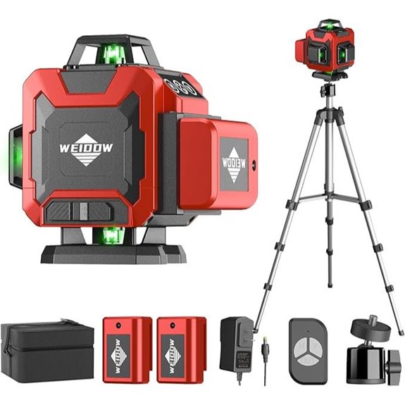 WEIDDW 4D 360° Cross Line Laser Level Kit